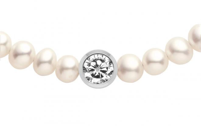 Redline ジュエリー Diamond&Pearl (M) Pure ブレスレットホワイト 