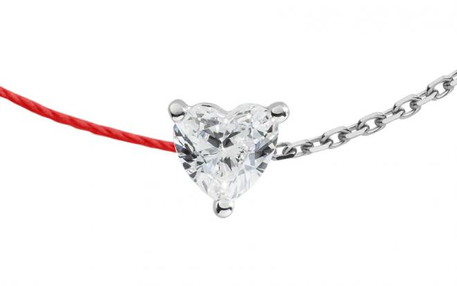 レッドラインレッドストリング-ミニピュアベアホワイトゴールドハーフ