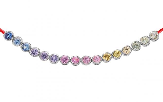 Redline MARILYN RAINBOW ブレスレット Redline Paris -Marilyn Rainbow Pink Gold Chain - Redline