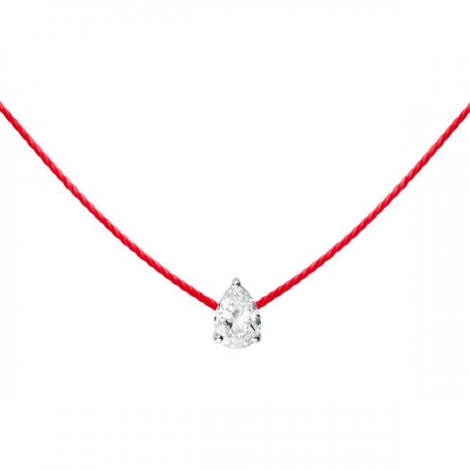 レッドラインレッドストリング–ミニピュアベアホワイトゴールド