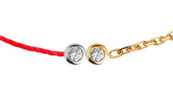redline レッドライン k18 PUREブレスレット ROUGE1粒ダイヤ