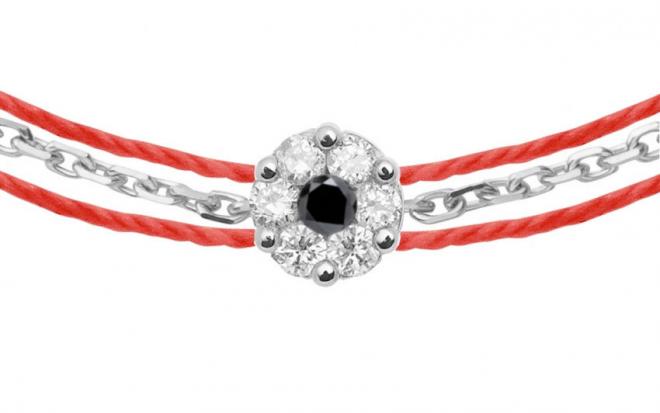 Redline Paris -Thread Bracelet River 5 de Diamantsホワイトゴールド