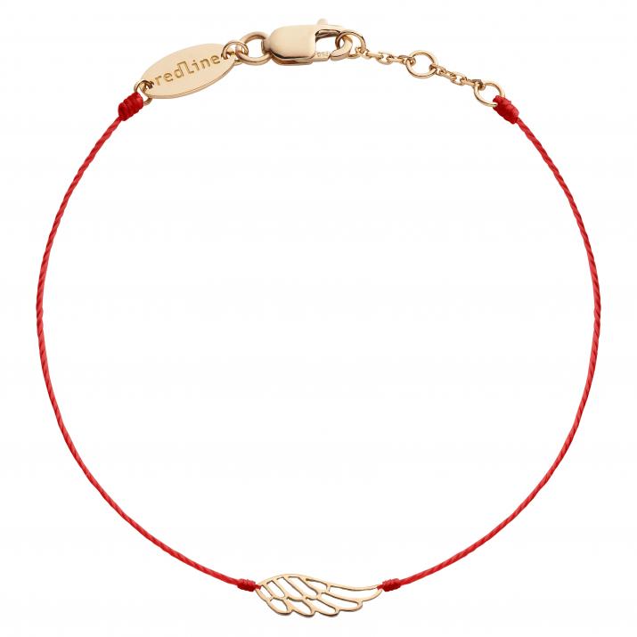 String bracelet with wing in rose gold - Redline - 0++