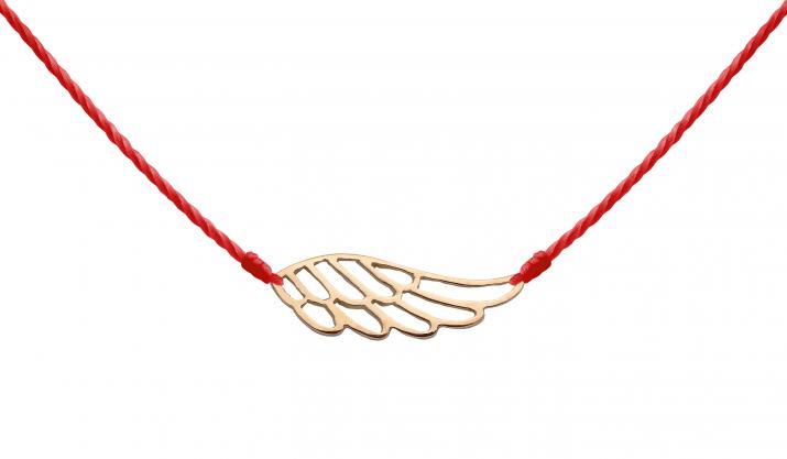 String Necklace For Women with Wing in Rose Gold - Redline