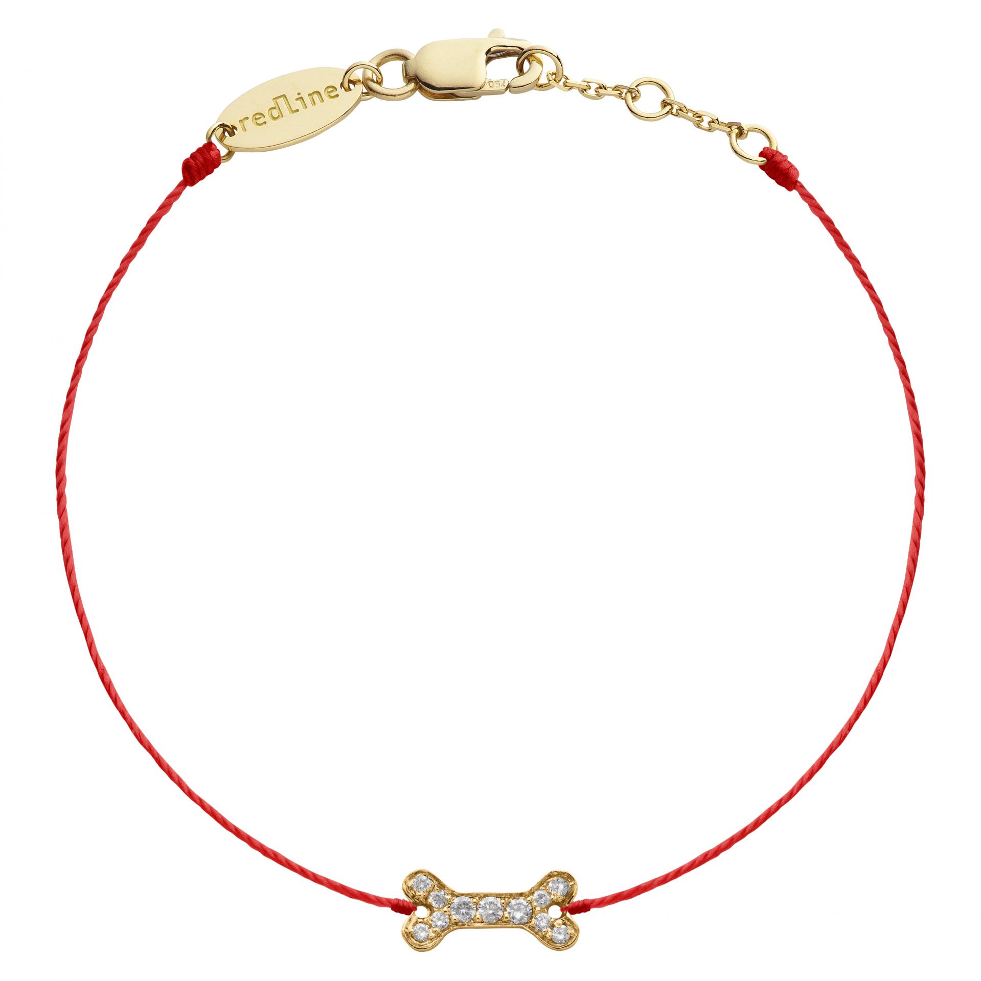 Redline ジュエリー Os Pavé ブレスレットイエローゴールドダイヤモンド - Redline