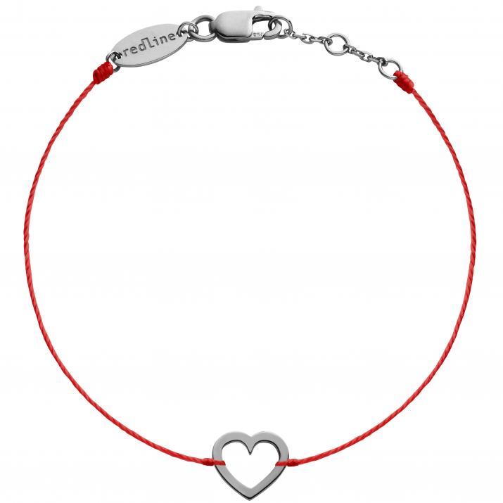Black gold string bracelet with heart - Redline