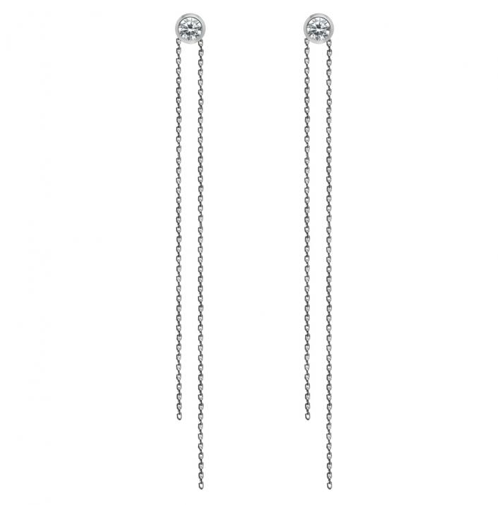 純粋なペンダンテイヤリングホワイトゴールドチェーン - Redline