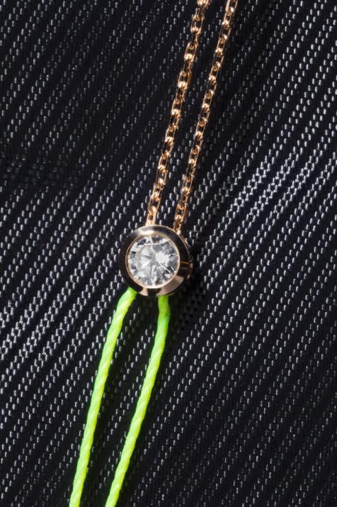 PureDistingué0.10ピュアディスティングエ0.10カラットのローズゴールドラウンドダイヤモンドバッグ - Redline - 0++