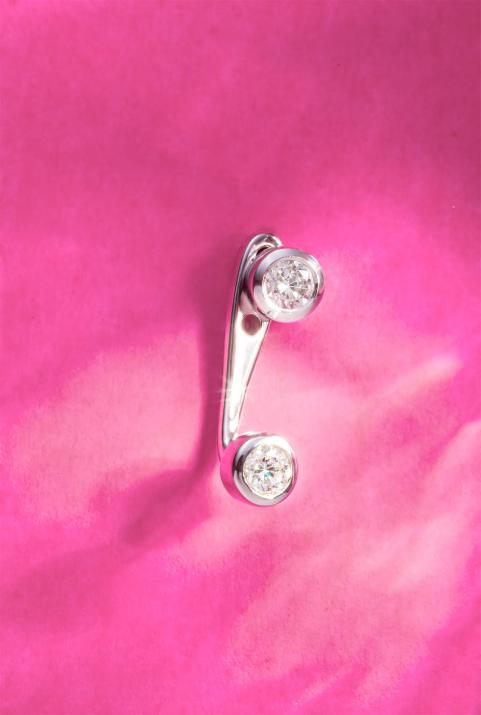 純粋なinsolenteイヤリングホワイトゴールド - Redline - 0++