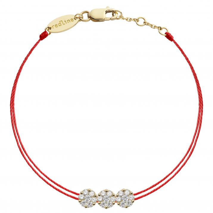 Redline ジュエリー Pure のブレスレットのスレッドイエローゴールドダイヤモンド - Redline