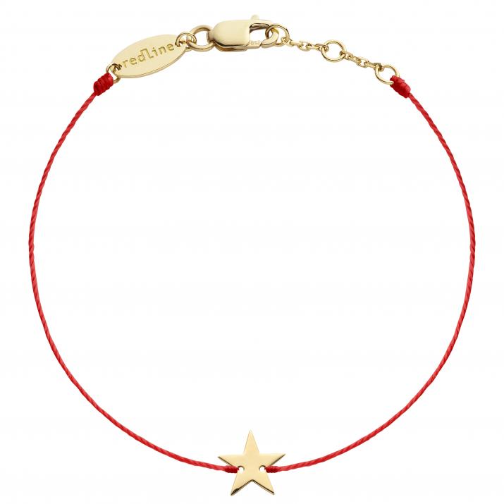 String bracelet with star in yellow gold - Redline