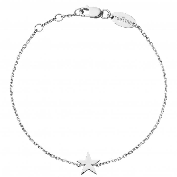 White gold star chain bracelet - Redline