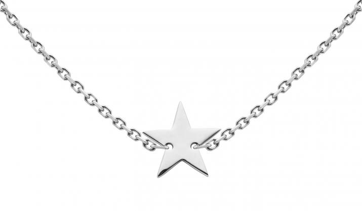 White gold star chain necklace - Redline