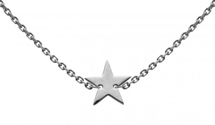 Black gold star chain necklace - Redline