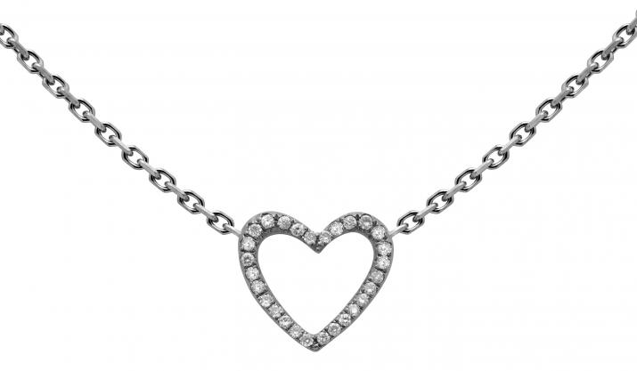 Chain Necklace Love Pavé Black Gold RedLine Jewelry - Redline - 0++
