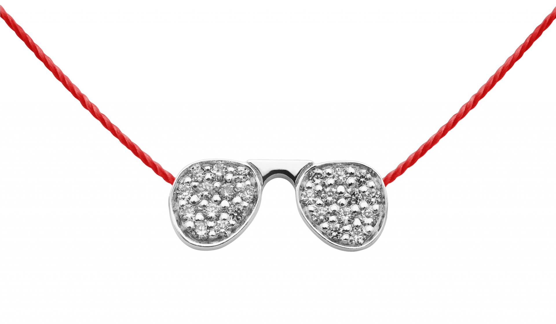 Redline ジュエリー Stylé 糸のネックレスホワイトゴールド