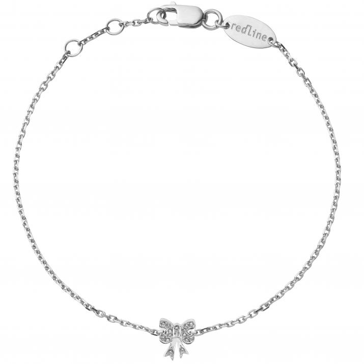 Chain Bracelet Petit Noeud Noeud White Gold RedLine Jewelry - Redline - 0++