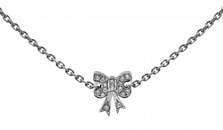 Chain Necklace Petit Noeud Noeud Black Gold RedLine Jewelry - Redline