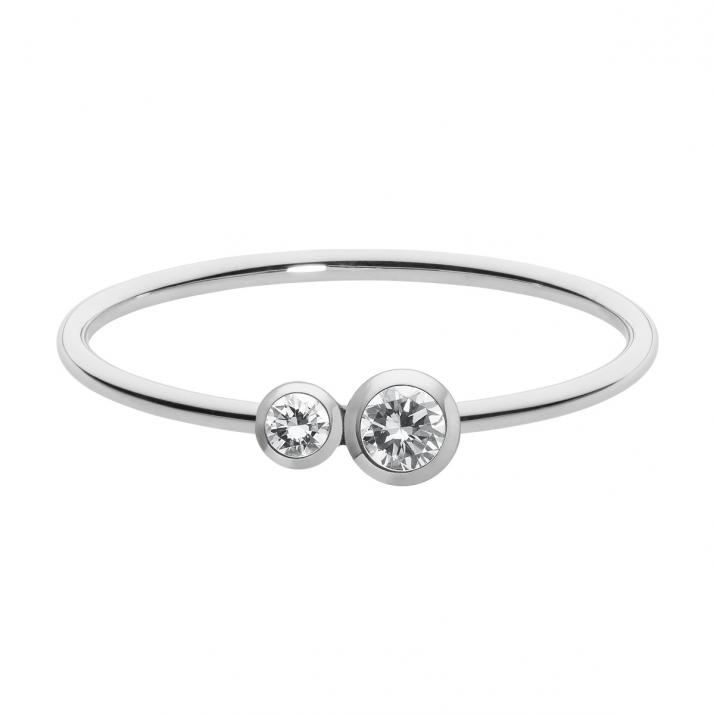 Bangle Ring with 0.15ct Round Diamond in White Gold Bezel Setting - Redline