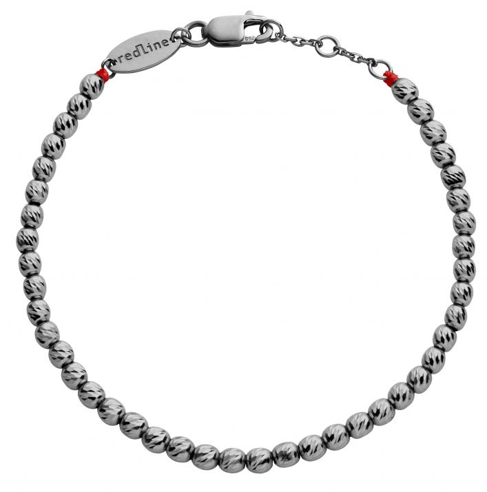String Bracelet For Women with Hammered Balls in Black Gold  - Redline