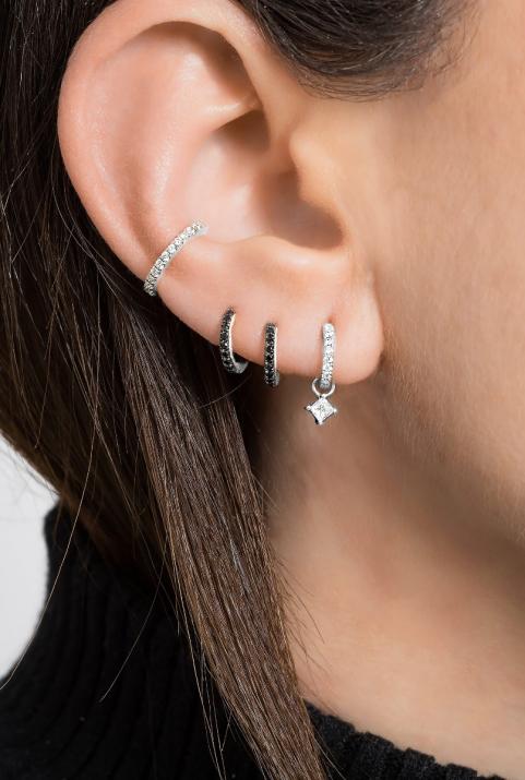 Si Joli Mini Creole Kcolor イヤリング 白金 - Redline - 0++