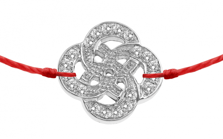 String Bracelet Arabesque White Gold RedLine Jewelry - Redline - 0++