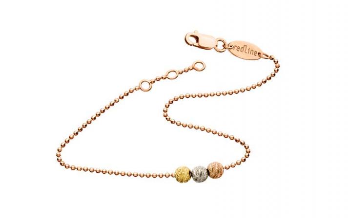 Chain Bracelet Sweety Three Yellow Gold RedLine Jewelry - Redline - 0++