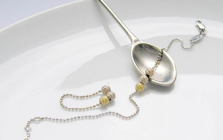 Chain Ring Sweety Three size 47  White Gold  RingRedLine Jewelry - Redline - 0++