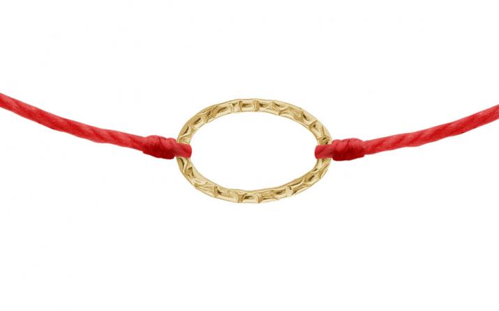 String Bracelet Mini Ovale Animé Yellow Gold RedLine Jewelry - Redline - 0++