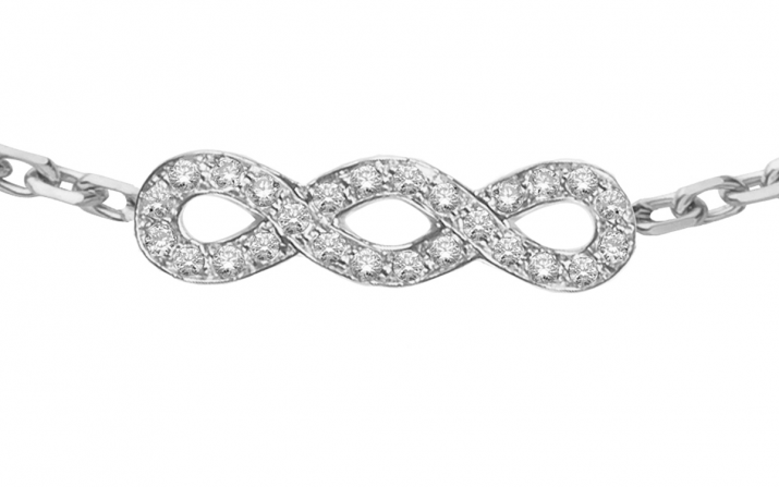 Chain Bracelet Trinity White Gold RedLine Jewelry - Redline - 0++