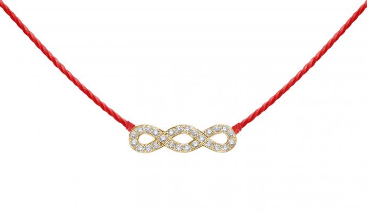 String Necklace Trinity Yellow Gold RedLine Jewelry - Redline