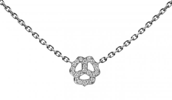 Chain Necklace Pensée Black Gold RedLine Jewelry - Redline