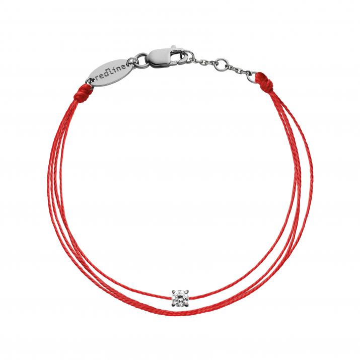 Multi string bracelet with 0.08ct diamond in black gold prong setting - Redline