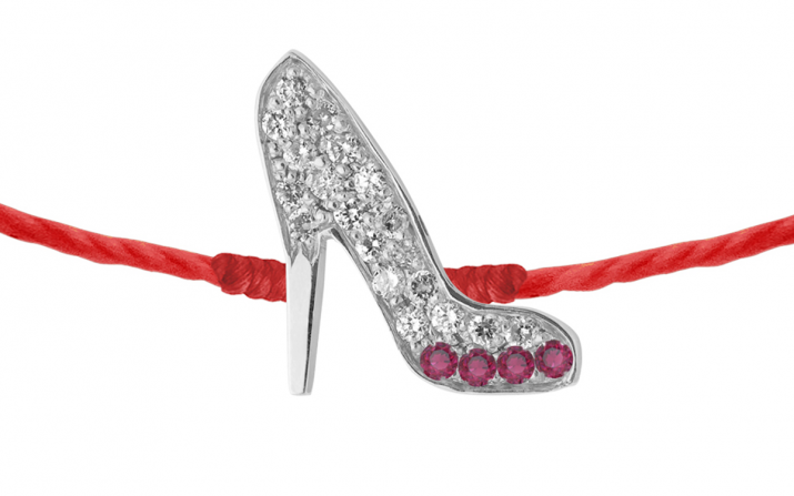 String Bracelet Gossip Dia+Rubis White Gold RedLine Jewelry - Redline - 0++