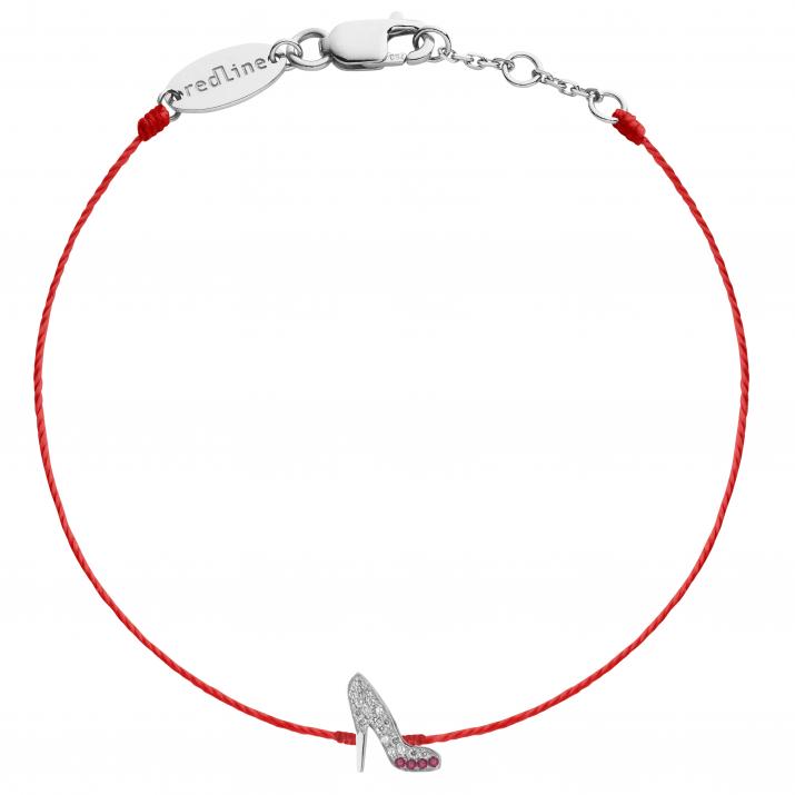 String Bracelet Gossip Dia+Rubis White Gold RedLine Jewelry - Redline - 0++