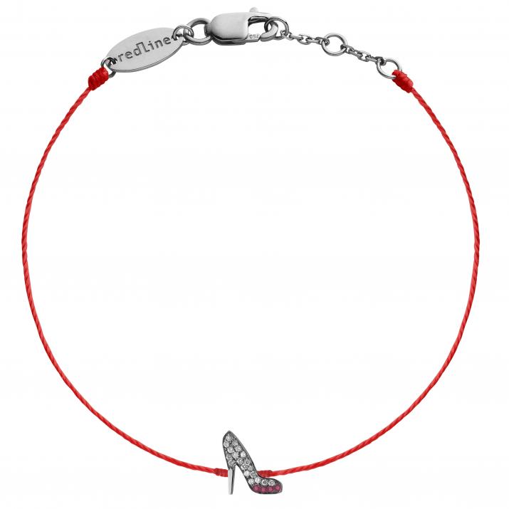 String Bracelet Gossip Dia+Rubis Black Gold RedLine Jewelry - Redline - 0++