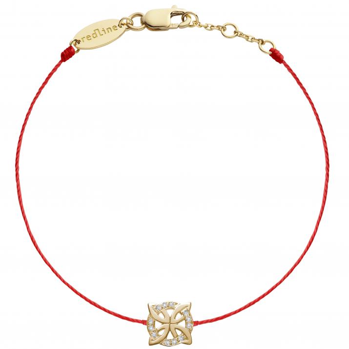 String Bracelet Rosace Yellow Gold RedLine Jewelry - Redline - 0++
