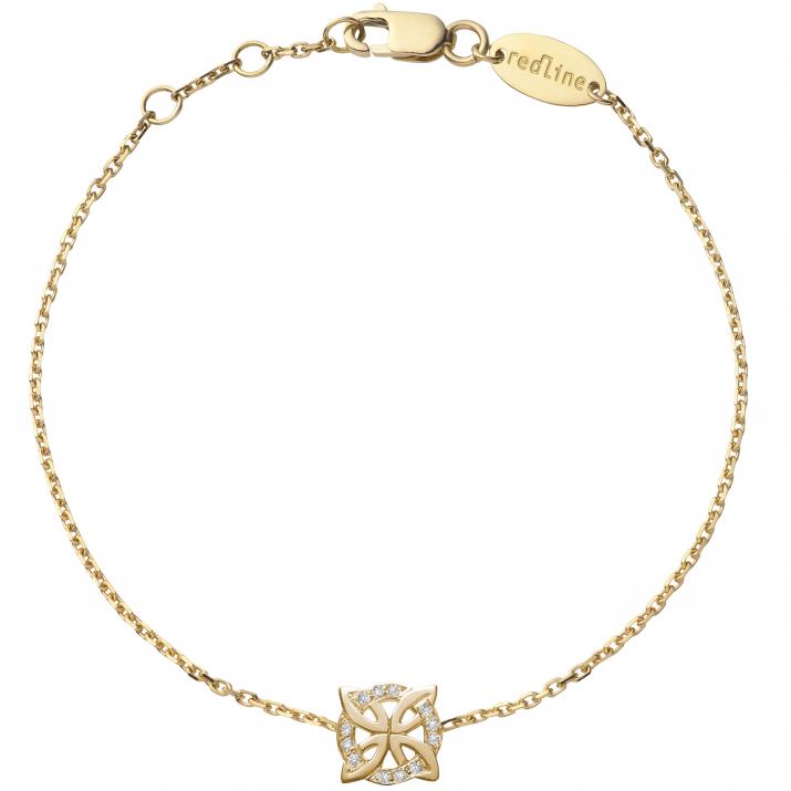 Chain Bracelet Rosace Yellow Gold RedLine Jewelry - Redline - 0++