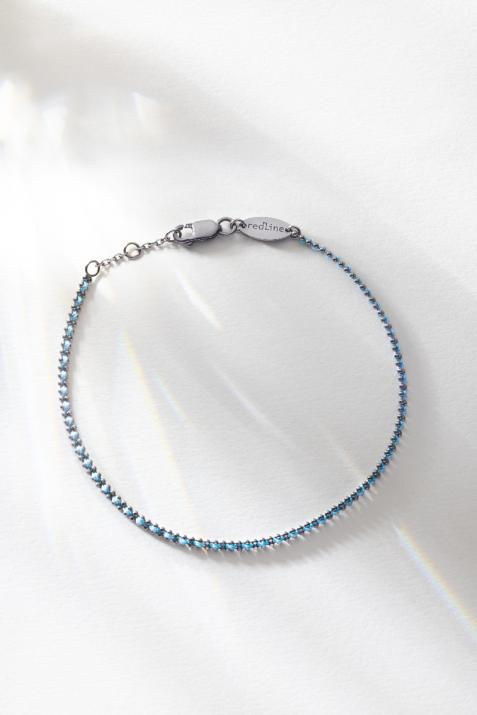 Entwined string and chain bracelet in black gold - Redline - 0++