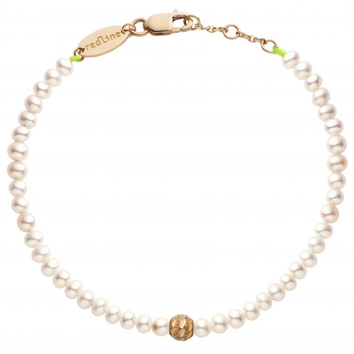 Pearl String Bracelet Diamond & Pearl Sweety (M) Rose Gold RedLine Jewelry - Redline - 0++