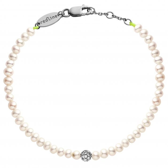 String Bracelet For Women with 0.19ct Round Diamond in Black Gold Prong Setting - Redline - 0++