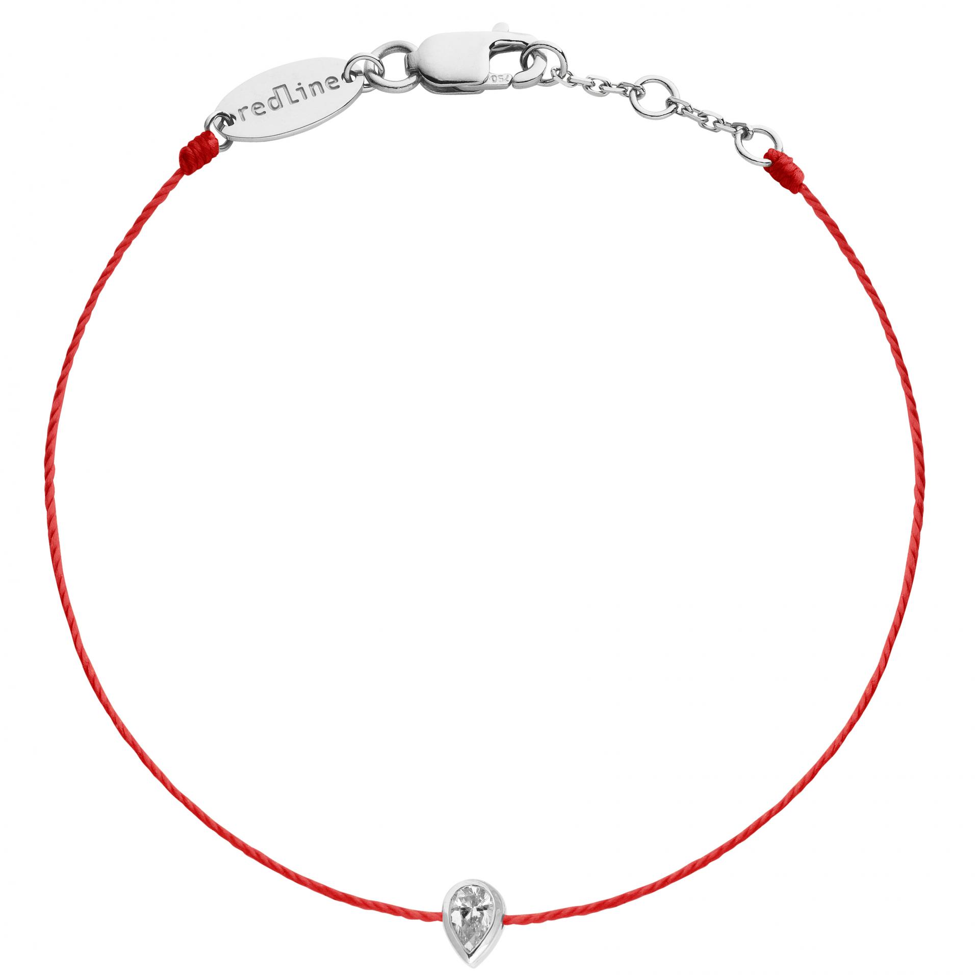 Redline 一粒ダイヤモンド×ベージュブレスレット 美品 アクセサリー