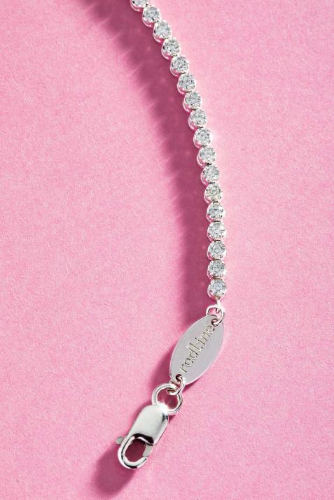 Diamond river bracelet with 1.05ct diamonds in white gold prong setting - Redline - 0++