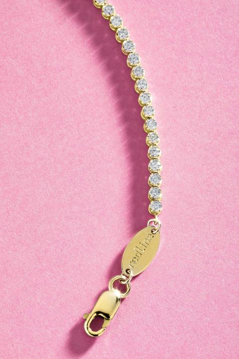 Diamond river bracelet with 1.05ct diamonds in yellow gold prong setting - Redline - 0++