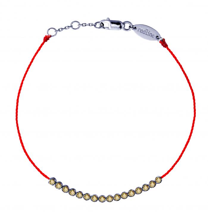 String Bracelet Marilyn Diamants Champagnes Black Gold RedLine Jewelry - Redline - 0++