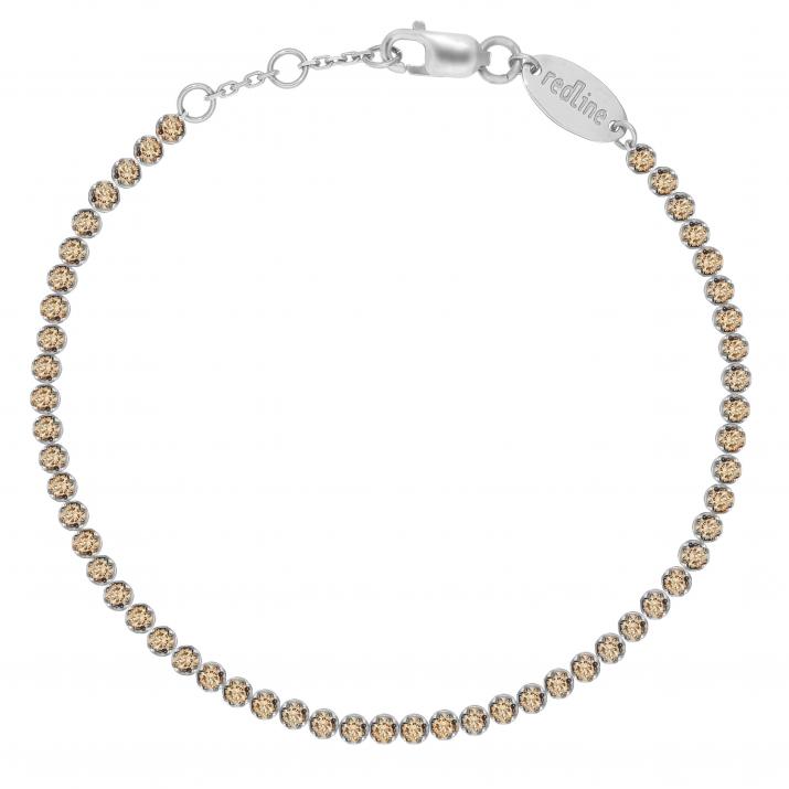 Chain Bracelet Marilyn Riviere Champagne White Gold RedLine Jewelry - Redline - 0++