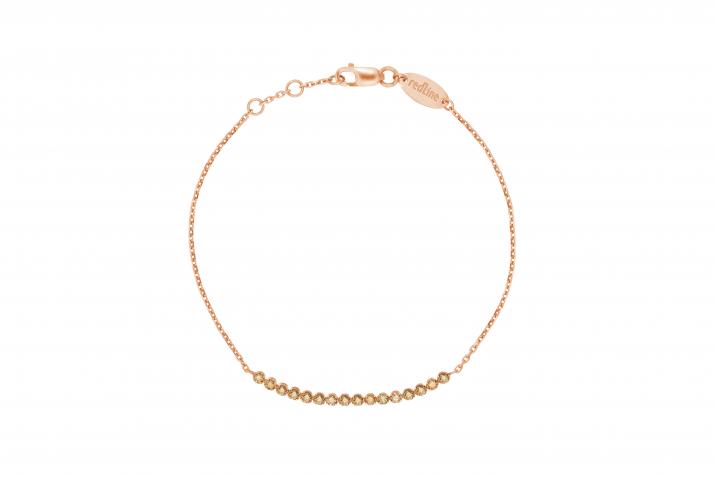 Chain Bracelet Marilyn Diamants Champagnes Rose Gold RedLine Jewelry - Redline - 0++