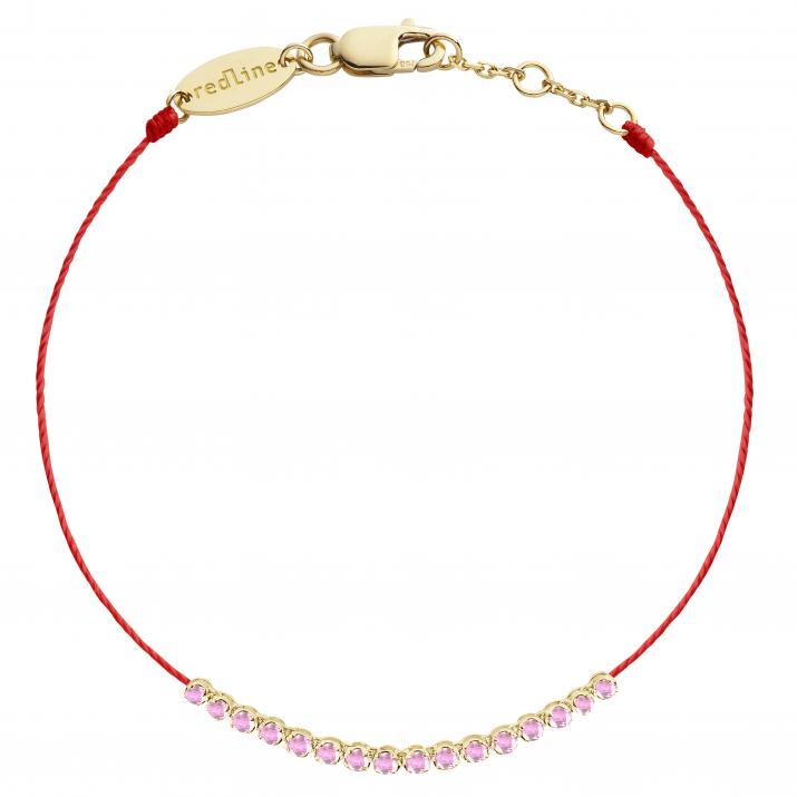 String Bracelet Marilyn Saphirs Roses Yellow Gold RedLine Jewelry - Redline - 0++