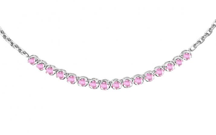 Chain Bracelet Marilyn Saphirs Roses White Gold RedLine Jewelry - Redline - 0++