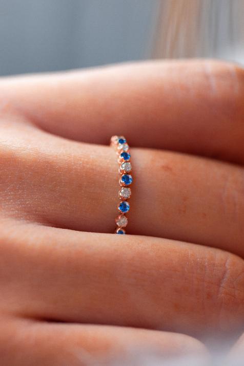 Marilyn Colored Saphir リング ローズゴールド - Redline - 0++